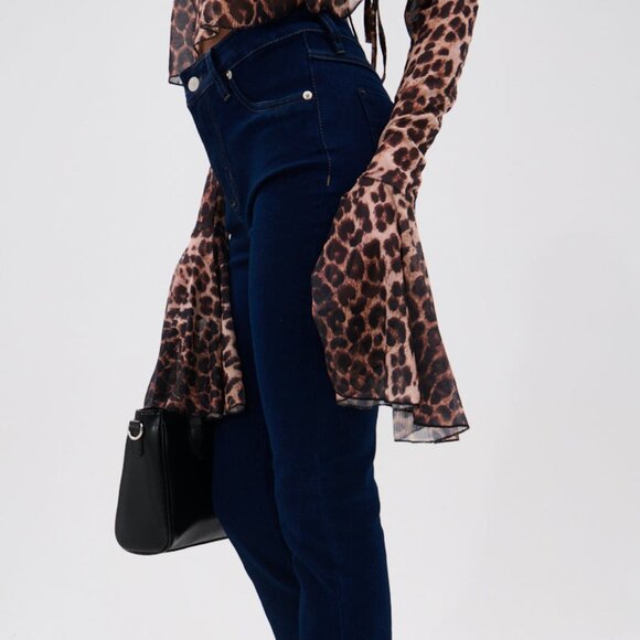 NWT AKIRA THE CORSET WAIST FLARE DENIM Size Large FREE SHIP - Picture 3 of 9